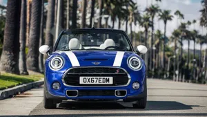 Caption: Enjoy The Ultimate Open-air Adventure In A Mini Cooper S Convertible Wallpaper