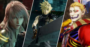 Caption: Enthralling Final Fantasy Characters Ready For Action Wallpaper