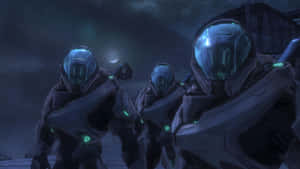 Caption: Epic Battle Between The Unsc And The Covenant In Halo Wallpaper