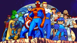 Caption: Epic Battle Unleashed - Marvel Vs Capcom Showdown Wallpaper