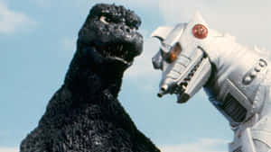 Caption: Epic Clash Of Titans: Godzilla Vs Mechagodzilla Wallpaper