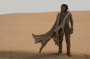 Caption: Epic Desert Landscape In Dune Movie Wallpaper