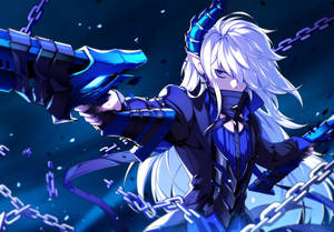 Caption: Epic Elsword's Ciel Demonio Class In Action Wallpaper