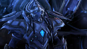 Caption: Epic Starcraft Characters Battle Scene Wallpaper