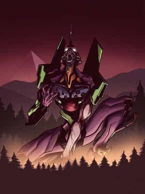 Caption: Eva 01 In Action Wallpaper