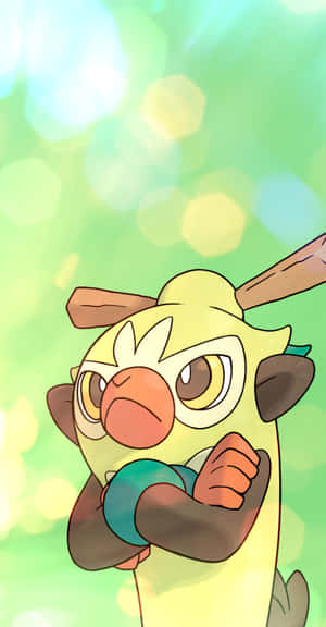 Caption: Excited Grookey - The Adorable Pokémon. Wallpaper