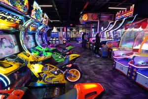 Caption: Exciting Adventure In Arcade Gaming Wallpaper