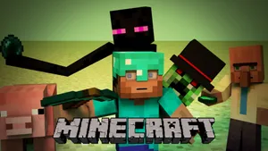 Caption: Exciting Adventures In Minecraft World Wallpaper