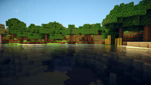 Caption: Exciting Minecraft Survival Adventure Wallpaper