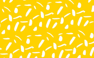 Caption: Expressive Yellow Pattern Wallpaper