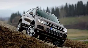 Caption: Exquisite Design Of A Volkswagen Touareg Showcasing Its Luxurious Outlook Wallpaper