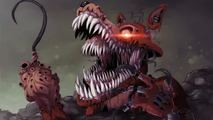 Caption: Ferocious Foxy The Pirate - Fnaf Character Wallpaper