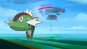 Caption: Fierce Basculin - The Water Type Pokémon In Action Wallpaper