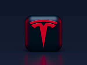 Caption: Fine Art Display - Tesla Logo In 4k Wallpaper