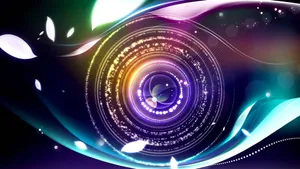 Caption: Focused Woman Studying With Laptop In A Cozy Space Wallpaper