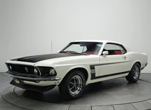 Caption: Ford Mustang Boss 302 - A Classic Beauty In Vivid Sunset Wallpaper