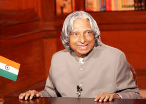 Caption: Former President And Renowned Scientist Dr. A.p.j. Abdul Kalam In Hd Wallpaper