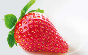 Caption: Fresh And Juicy Red Strawberries Wallpaper