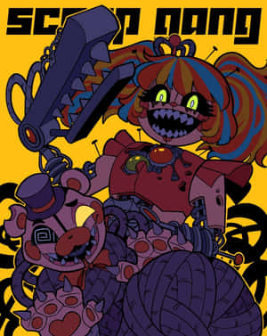 Caption: Frightening Scrap Baby In Action Wallpaper