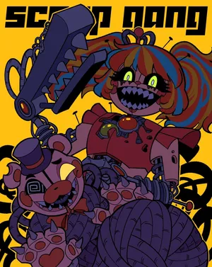 Caption: Frightening Scrap Baby In Action Wallpaper