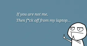 Caption: Funny Middle Finger Lock Screen Image Wallpaper