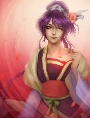 Caption: Fushigi Yuugi Nuriko: Blossoming Strength Wallpaper