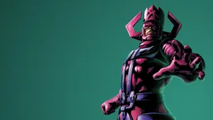 Caption: Galactus, The World Eater, Looms Over The Universe Wallpaper