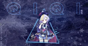 Caption: Genshin Impact's Qiqi In Action Wallpaper