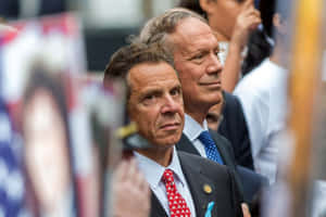 Caption: George Pataki Interacting With A Crowd. Wallpaper