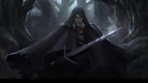 Caption: Geralt Of Rivia's Iconic Witcher Sword Wallpaper