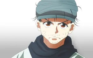 Caption: Ging Freecss Posing With Determination Wallpaper