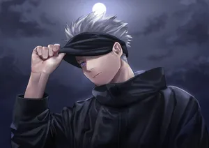 Caption: Gojo Pfp Unveils The Power Beneath The Blindfold Wallpaper