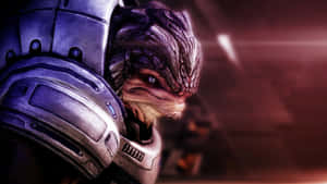 Caption: Grunt, The Mighty Krogan Warrior In Mass Effect Wallpaper