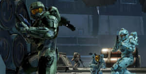 Caption: Halo 5 Blue Team United In Combat Wallpaper