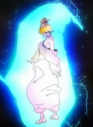 Caption: Haumea Of Fire Force Showcasing Her Power Wallpaper