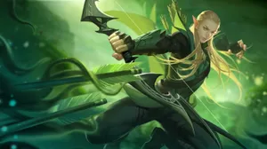 Caption: High Elf Archer - Pride And Precision Wallpaper