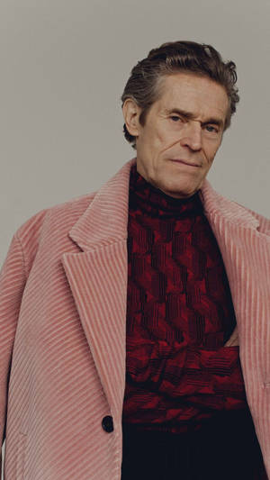 Caption: Hollywood Star - Willem Dafoe In An Impressive Attire Wallpaper