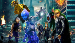 Caption: Iconic Characters From The Legend Of Zelda Universe Wallpaper