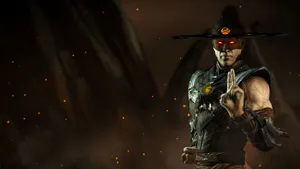 Caption: Intense Action With Kung Lao In Mortal Kombat Wallpaper