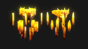 Caption: Intense Blaze Battle In Minecraft's Nether Realm Wallpaper