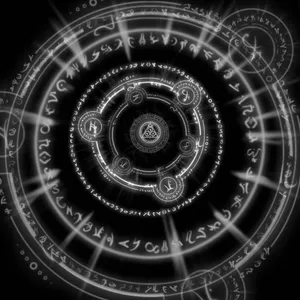 Caption: Intricate Alchemy Symbols In Golden Hue Wallpaper