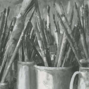 Caption: Intricate Charcoal Drawing Of Nature Wallpaper