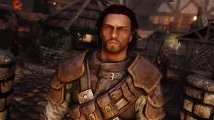 Caption: Intriguing Brynjolf Of Skyrim Wallpaper