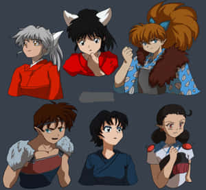 Caption: Inuyasha And Shippo - An Unbreakable Bond Wallpaper