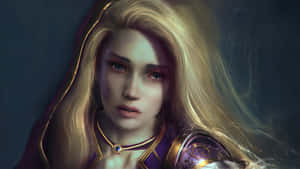 Caption: Jaina Proudmoore, Master Sorceress Of The Warcraft Universe Wallpaper