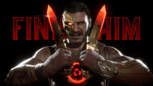 Caption: Kano Unleashes His Fury In Mortal Kombat Wallpaper