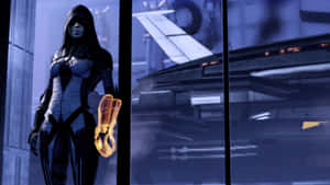 Caption: Kasumi Goto In Action, Master Thief Of The Mass Effect Universe Wallpaper