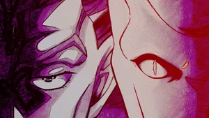 Caption: Kira Yoshikage Striking A Pose In An Intense And Captivating Scene. Wallpaper