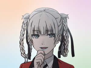 Caption: Kirari Momobami, The Compelling Gambling Queen Of The Anime Series Kakegurui. Wallpaper