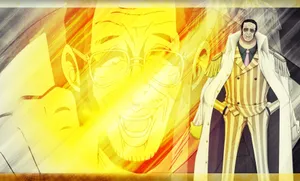 Caption: Kizaru - The Light Admiral In Action Wallpaper